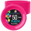 Exquisite 10 Inch. Dinner Plates Cerise Plastic Plates Disposable, 50