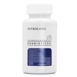 INTROLOGY Probióticos, Cápsulas de gelatina dura, Rinde 60 días, Ingredientes Naturales  Inulina de agave, Lactobacilos  120 cápsulas de 500 mg cu    
