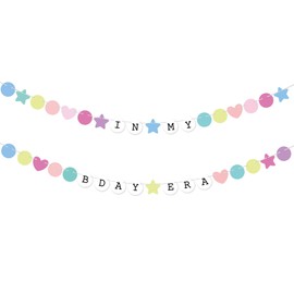 HOMEZZO Friendship Bracelet Banner, In My Birthday Era Bunting Decor, Colorful Friendship Bracelet Party Sign for Music fans Birthday Party Decorations