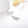 AOBOCO Leaf Ear Climbers Earrings Hypoallergenic 925 Sterling Silver Ear