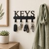 Solvio Key Holder for Wall, Black Metal Key Hooks Wall