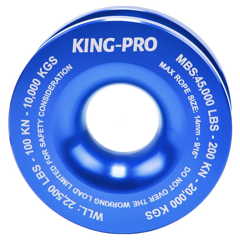 KING-PRO Snatch Recovery Ring, 45000 lbs Winch Snatch Block Pulley