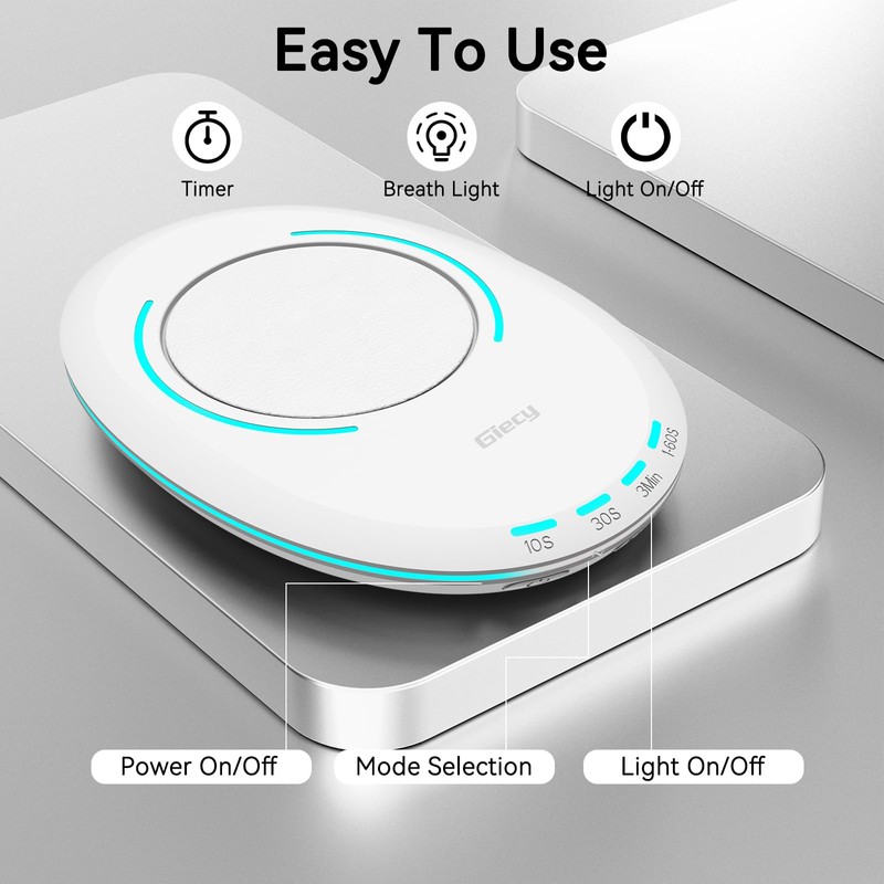Giecy Mouse Jiggler with Timer Breathing Light, Undetectable Driver-Free Mover