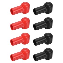 QUARKZMAN Batterieklemmenabdeckung, 8 Stück Batterieklemmenschutz Lkw Batterieklemmenabdeckung Positive Negative Pole Stud Abdeckungen L15-20-49mm für Autozubehör Lkw Marineboot