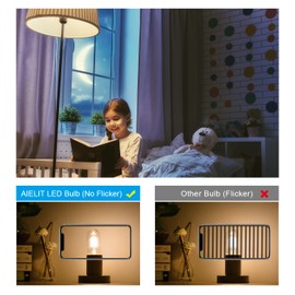 AIELIT T45/T14 Dimmable E26 LED Light Bulb, 6W(60 Watt Equivalent), Soft White 3000K, Vintage LED Edison Tube Filament Bulbs for Chandelier Bathroom Vanity Ceiling Fan Pendant Lights, 8-Pack