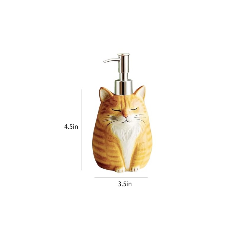 RockTrend Cat Ceramic Soap Bottle Lotion Bottle Soap Dispenser with