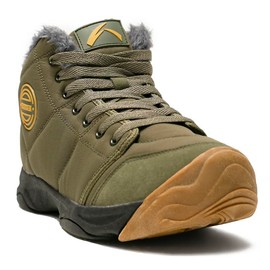 UPSOLO Mens Ankle Snow Booties Backpacking Hiking Boots Warm Soft Sole Comfortable Extra Wide Width Thicken Lightweight Walking Casual Sneakers(6118 olive drab 44)