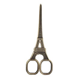 Tijeras de Acero Inoxidable DIY Moda Torre Eiffel Forma Tijeras de Coser Trabajo de Arte Herramienta de Bordado Tijera(bronze)