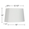 Set of 2 Hardback Oval Lamp Shades White Medium 12.5"