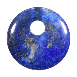 Morella Ladies' Necklace 80 cm with Round Gemstone Pendant in Velvet Bag, None