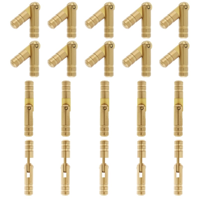 20Pcs 4 mm Hidden Brass Miniature Barrel Hinges, 4 x