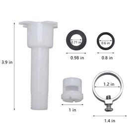 YKEBVPW Tub Spout Adapter Four-in-One Universal Bathtub Faucet Spout Diverter Repair Kit Copper Pipe Extension 1/2'' & 3/4'' IPS with Flow Restrictor Threaded Assembly Tool for Pipe Repair