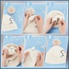 BENECREAT 50PCS Acrylic Pom Pom Hat Removable Buttons, Oval Pom