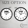 Clockswise 14-inch Wall Clock, Non-Ticking Analog & Digital with Temperature