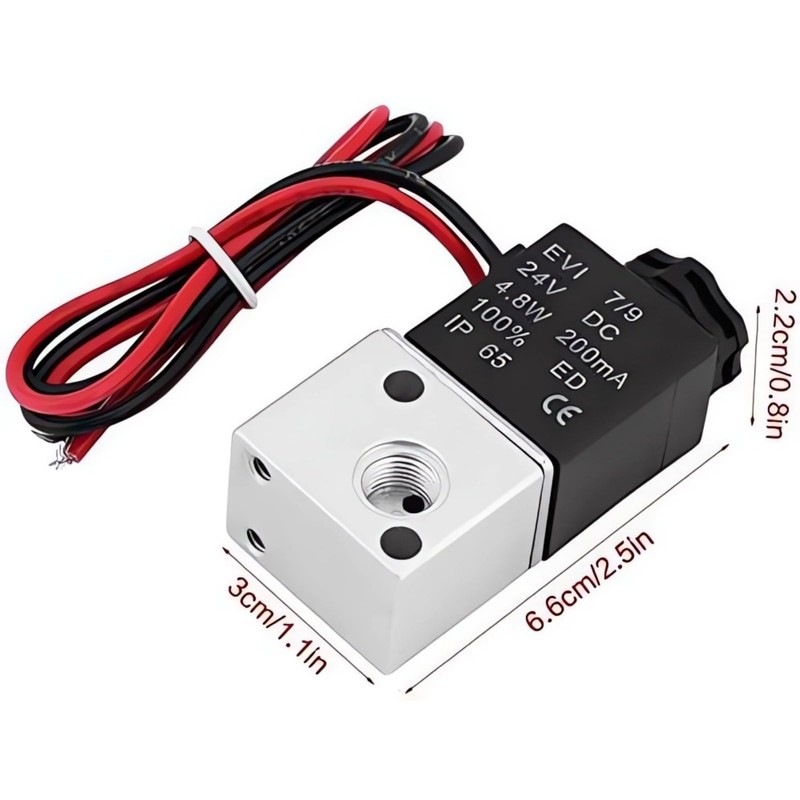 DC 24V 1/8" BSPT 3 Way 2 Position Pneumatic Electric