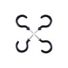 TIOMIOSEA Screw Hooks, Black, Pack of 50, 45.41 mm, Hook
