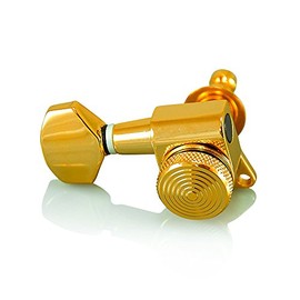 VANSON Tuners/Machine Heads V07SP Left Handed Gold LOCKING (Set of 6) for Stratocaster, Telecaster, Jackson, Ibanez, BC Rich, Schecter (Left Handed, Gold)