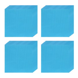 QUARKZMAN 100 Stück Folienbonbonverpackungen, 8 x 8 Zoll Schokoladenverpackungen, Aluminiumfolie für Karamellbonbonverpackungen Dekoration (Azure, Feines Gitter)