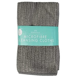 Zale Yardley Face Towel, Pack of 3, Microfiber Face Cleansing Cloth, Polyester Wash Cloth, Fast Drying, Extra Absorbent, 19" x10" Baby Bath Towels (Grey)