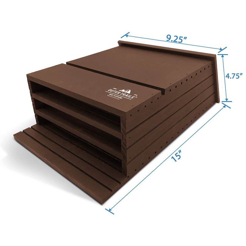 Outer Trails Japanese Cedar Bat House Habitat: Three Chambers, Weatherproof,