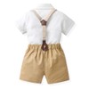 Odizli Children's Baby Boys' Short-Sleeved Shirt + Braces + Bow