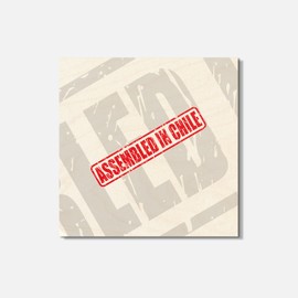 Unbranded Assembled In Chile Grunge Travel 4'' X 4'' Square Wooden Coaster