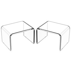 Acrylic Non-Slip Step Stools, Step Stool for Kids, Acrylic Stool, Step Stool for Adults, Toilet Stool, Plant Stand, Footstool, Display Rack (Non-Slip（2 Pack）)