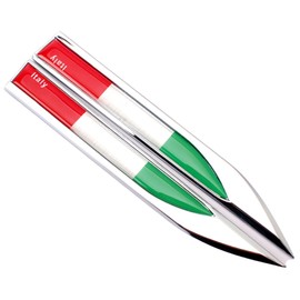 TIGRE BLANC 3D Sticker Sticker Car Flag Emblem 3D Decal Plated Accessory Dress Up Universal Aluminum 5.9 inches (15 cm) 1.7 cm Italy