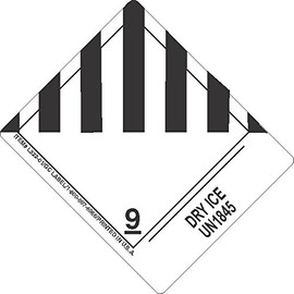 GC Labels-L322P3013, Dry Ice UN1845, Roll of 500 Labels