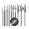 Luo ke 11 Pcs Olive Shape Diamond Burr - 3/32