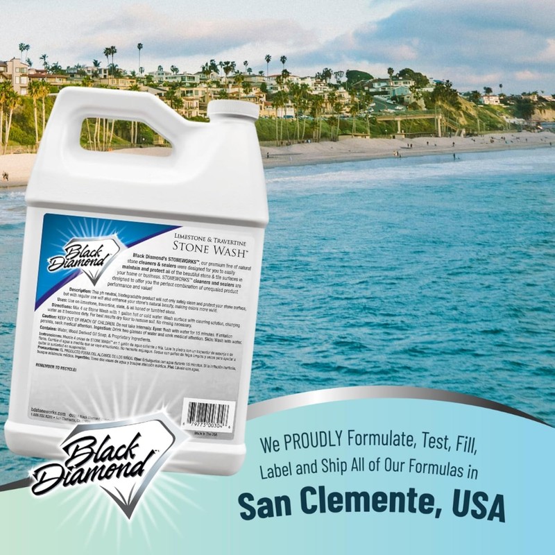 Black Diamond Stoneworks Limestone and Travertine Floor Cleaner: Natural Stone,