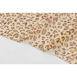 CXQRR Square Leopard Chiffon Scarf for Women - Ladies Thin Cheetah Scarf Lightweight for Spring Summer 25.6"x 25.6"