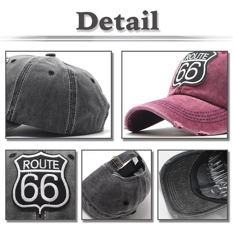 White Fang CZ187 Hat Cap Route 66 Cool, Simple, Outdoor,