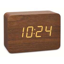 TFA Dostmann Clocco 60.2549 Designer Radio-Controlled Alarm Clock in Wood Look