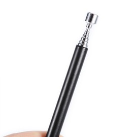 Magnetic rod, telescopic magnetic picker, 65 cm, magnetic rod magnet, magnetic gripper magnetic pen for keys, coins, pens, screws, metal parts (black)