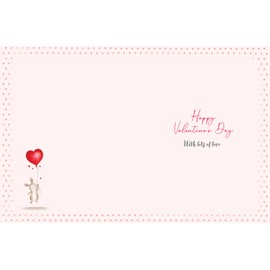 Piccadilly Greetings Valentine's Day Card, To a Special Granddaughter Rabbit Heart - 8 x 6 inches