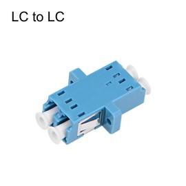 sourcing map LC to LC Fiber Coupler Flange Type Fiber Optical Adapter for Server Rack, Patch Panel Singlemode/Multimode Width 22mm 5Pcs