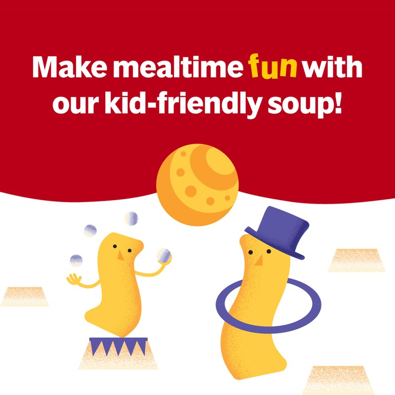 Campbell’s Condensed Kids Double Noodle Soup, 10.5 oz Can (12