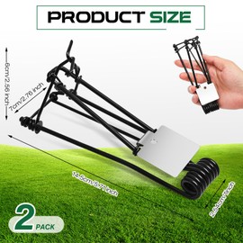 Qualirey 2 Pcs Outdoor Gopher Trap Easy Set Mole Trap Weather Resistant Gopher Killer Vole Trap for Lawn Garden Farm (Black)