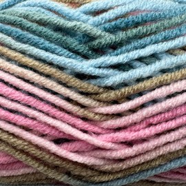 Wooly Multicolor Soft Fluffy Bulky Weight #5 Wool Blended Fast Knitting Crocheting Yarn, 25% Wool 75% Acrylic, 100 Gram (3.53 Ounces) 109 Yards (100 Meters) (No.8)