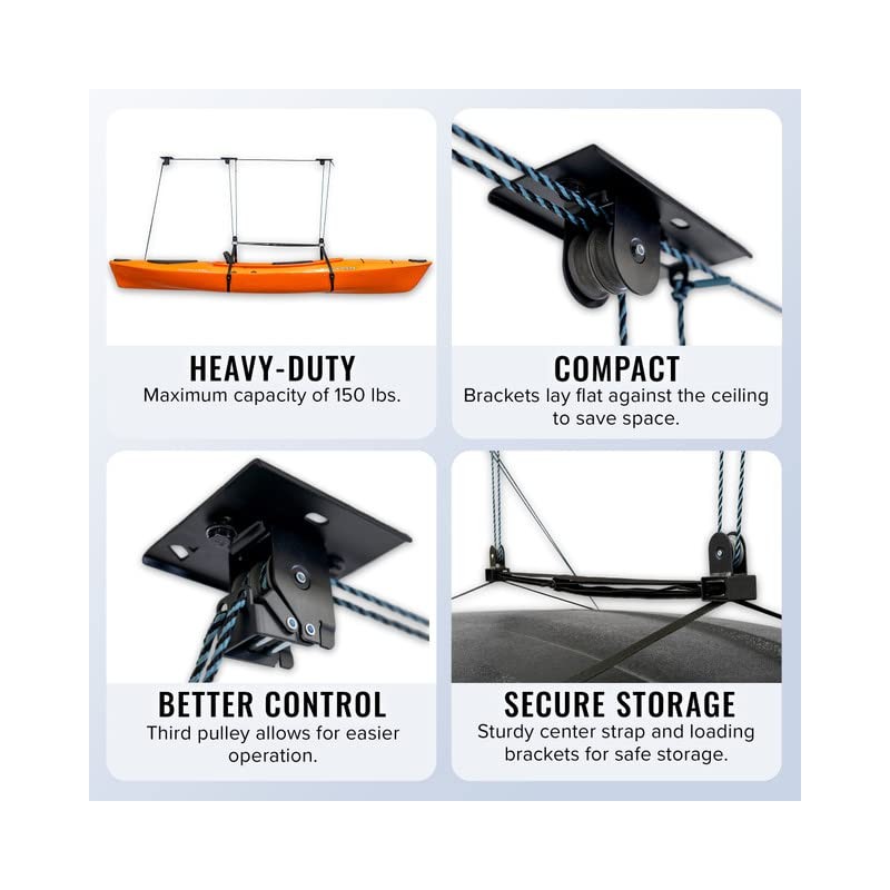 Teal Triangle Ceiling Storage Hoist for Cargo Box - Heavy