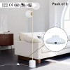 Spring 3Pk Floor Foot Switch White Foot Pedal Lamp Round
