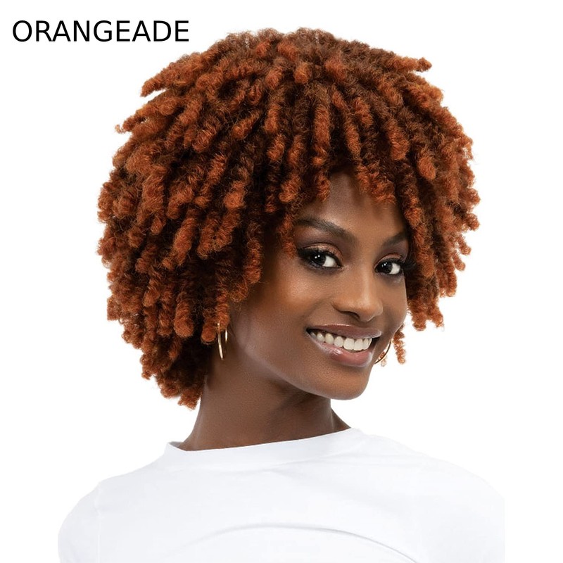 Janet Collection Natural Curly Wig Natural Afro Kane (ORANGEADE)
