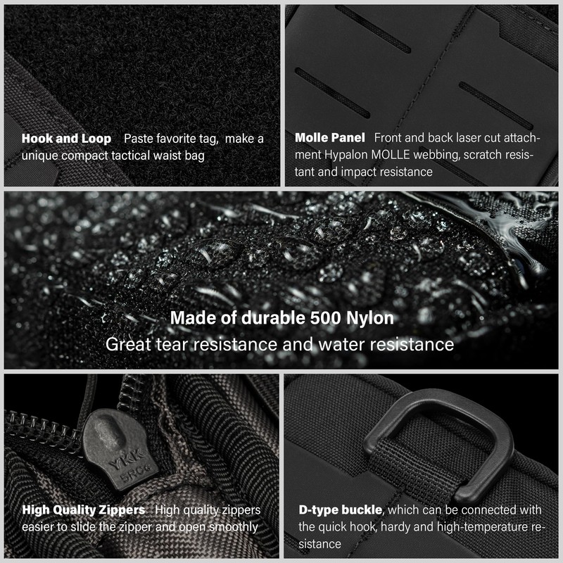 TACTICAL GEEK Block E2.0 EDC Compact Waist Pocket Pouch, Small