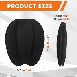 EMVANV 2 Pairs Shoe Tongue Pad,Heel Pads Replacement Shoe Filler Invisible Forefoot Cushion Mat Self Adhesive Tongue Pads for a Variety of Shoes Sneakers, Casual Shoes and High Heels(Black)
