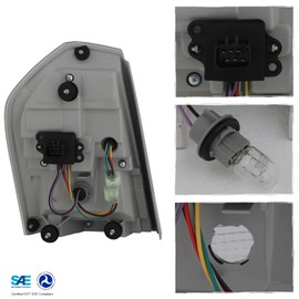 AKKON - Fits 2011-2013 Chrysler 300 Base Limited S Model LED Running Brake Signal Chrome Red Tail Light Passenger Right