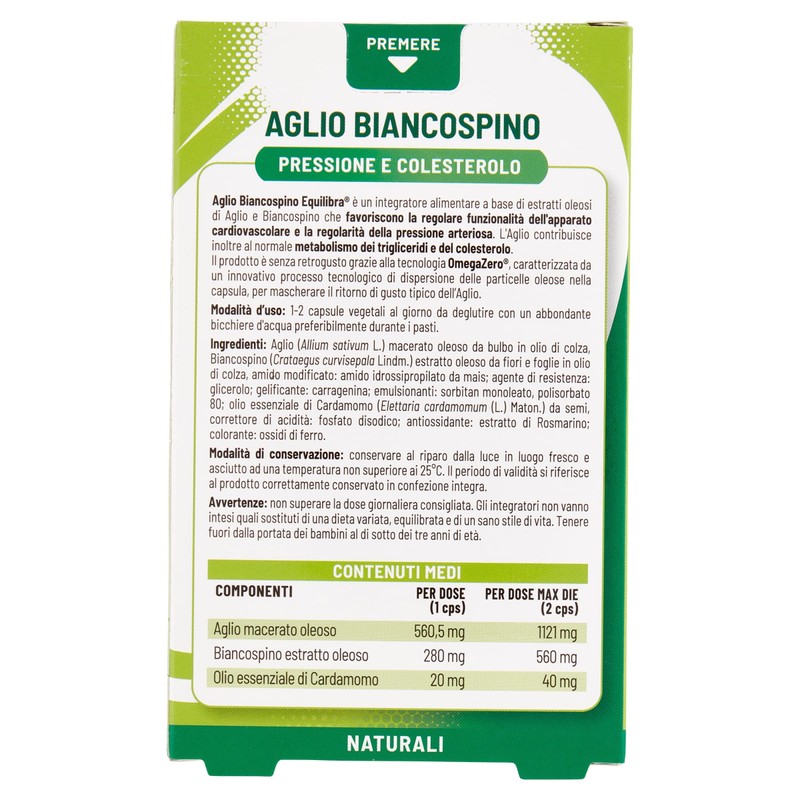 Equilibra Integratori Alimentari, a Base di Estratti Oleosi di Aglio,