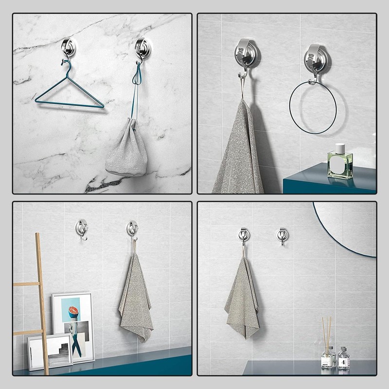 kasanidika Strong Suction Cup Hook (Pack of 2), Vacuum Wall