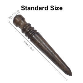 Wozoohyi Ebony Wood Leather Edge Burnisher Tool,Professional Round Leather Edge Burnisher Tool for Burnishing Leather Hand Making Projects,Leather Tool (1)