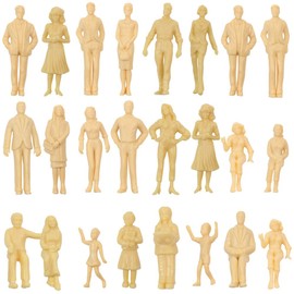 Scene Collection Human Doll People Figures Unpainted 1:25 Pack of 24 Box Garden Decoration Railroad Model Building Model Diorama Educational DIY